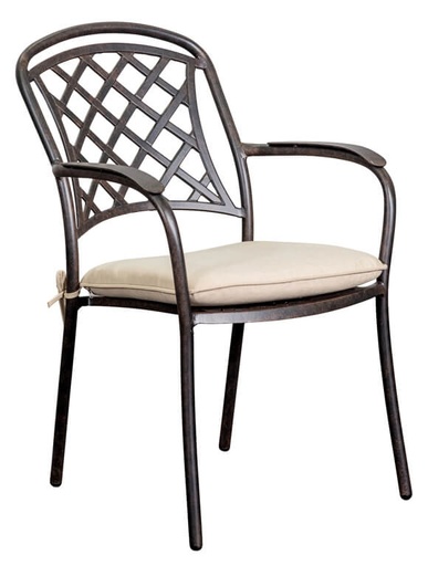 [ANCH] Antigua Chair Cast Aluminium BROWN 