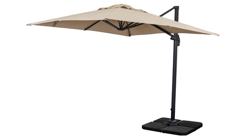 [C25COLE] Cantilever Umbrella 2.5m SQUARE Charcoal  OLEFIN 